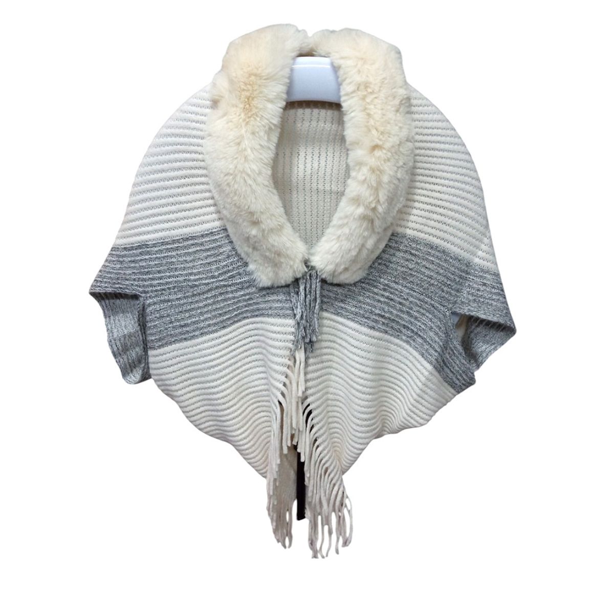 GENERICO - Chal en forma de chaleco para mujer cachemira o cardigan