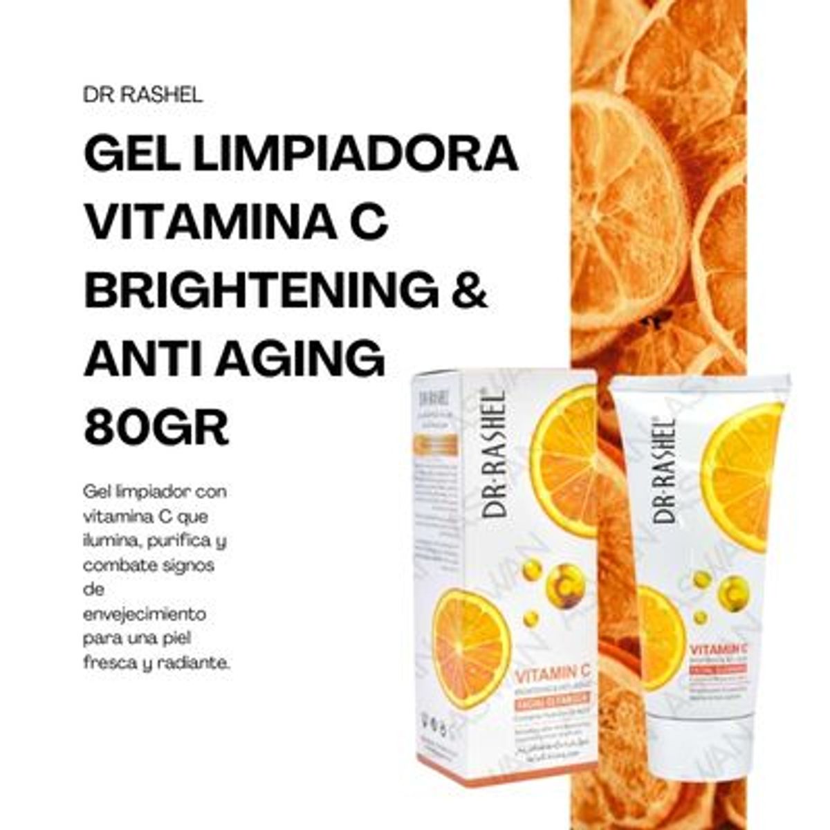 GENERICO - GEL LIMPIADORA VITAMINA C BRIGHTENING & ANTI AGING 80GR - DR RASHEL