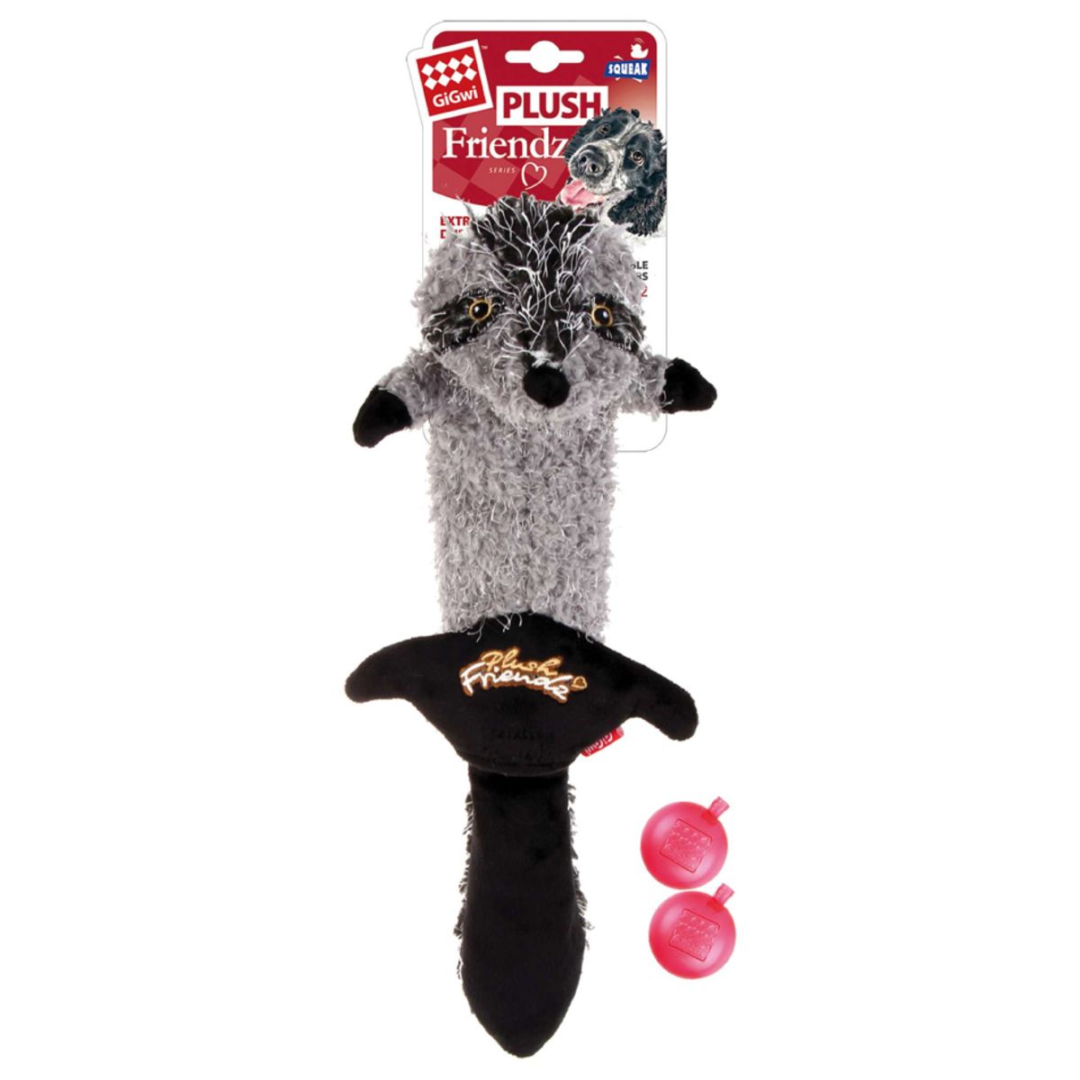 GIGWI - Juguete para perros Mapache Plush Friendz GiGwi