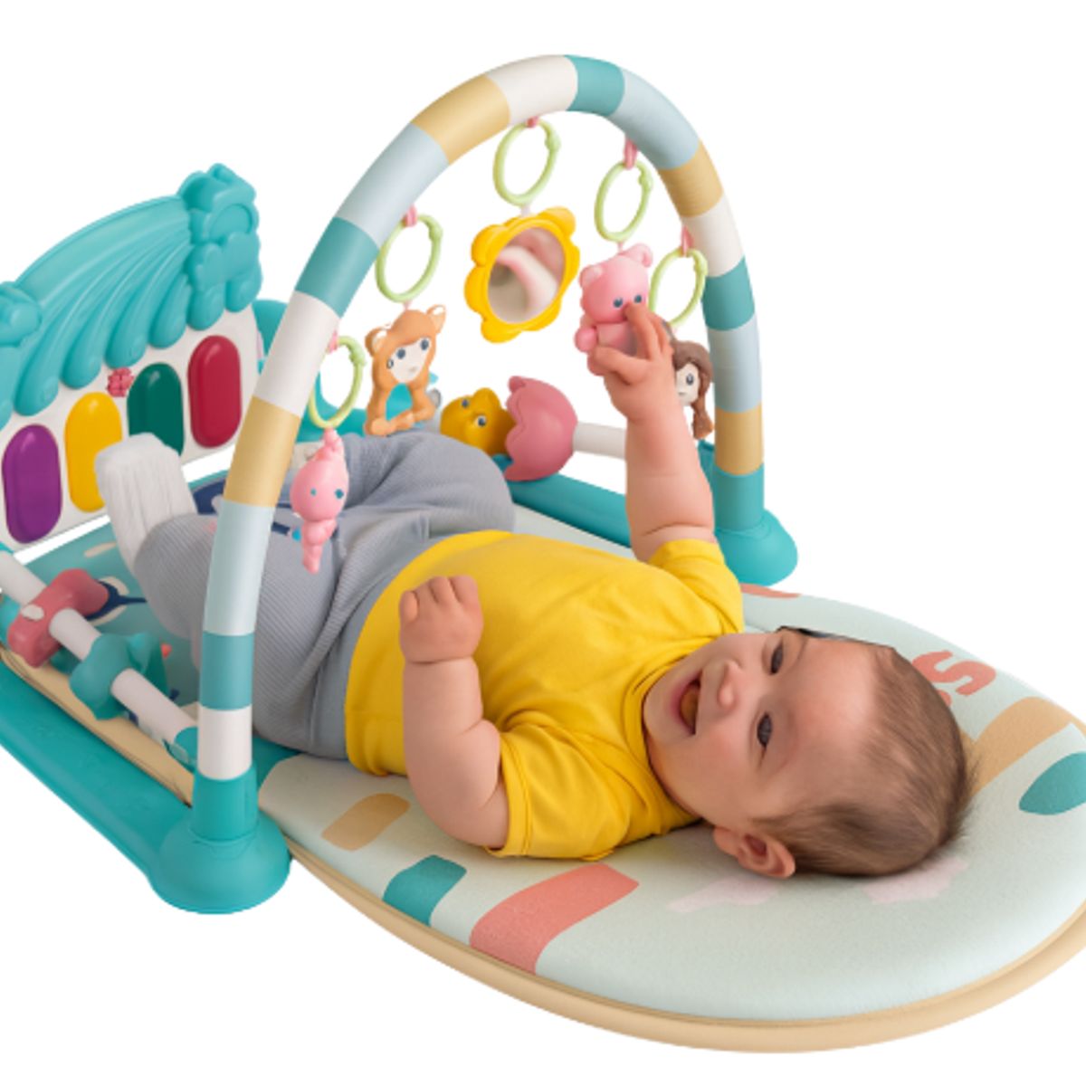 BIBI - GIMNASIO PARA BEBÉ ESTIMULACIÓN MODELO DINO VERDE