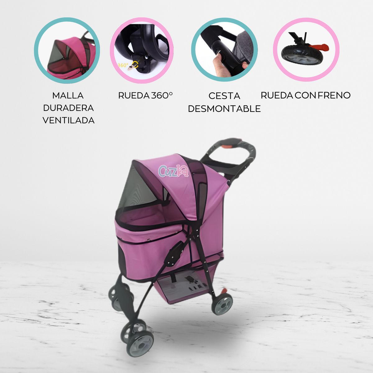 GENERICO - Coche para mascota «PET» Purple