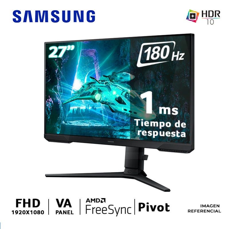 SAMSUNG - MONITOR SAMSUNG LS27DG300ELXPE Odyssey G3 27 VA 180Hz 1ms FreeSync