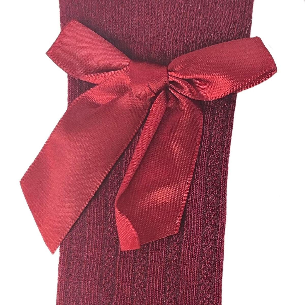 GENERICO - Medias largas niña - Lazo - Rojo