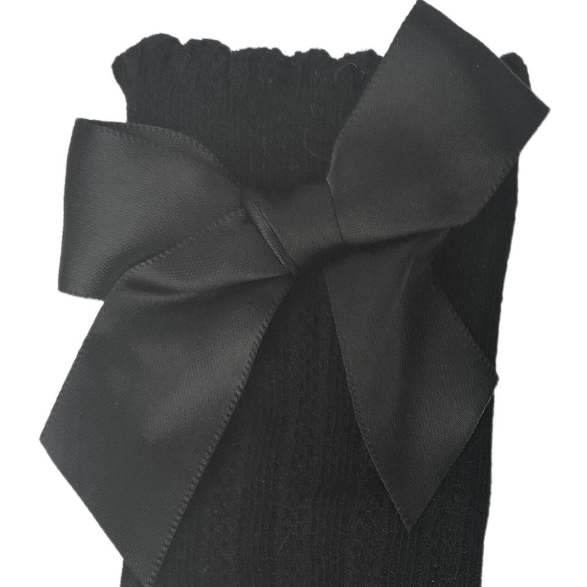 GENERICO - Medias largas niña - Lazo - Negro