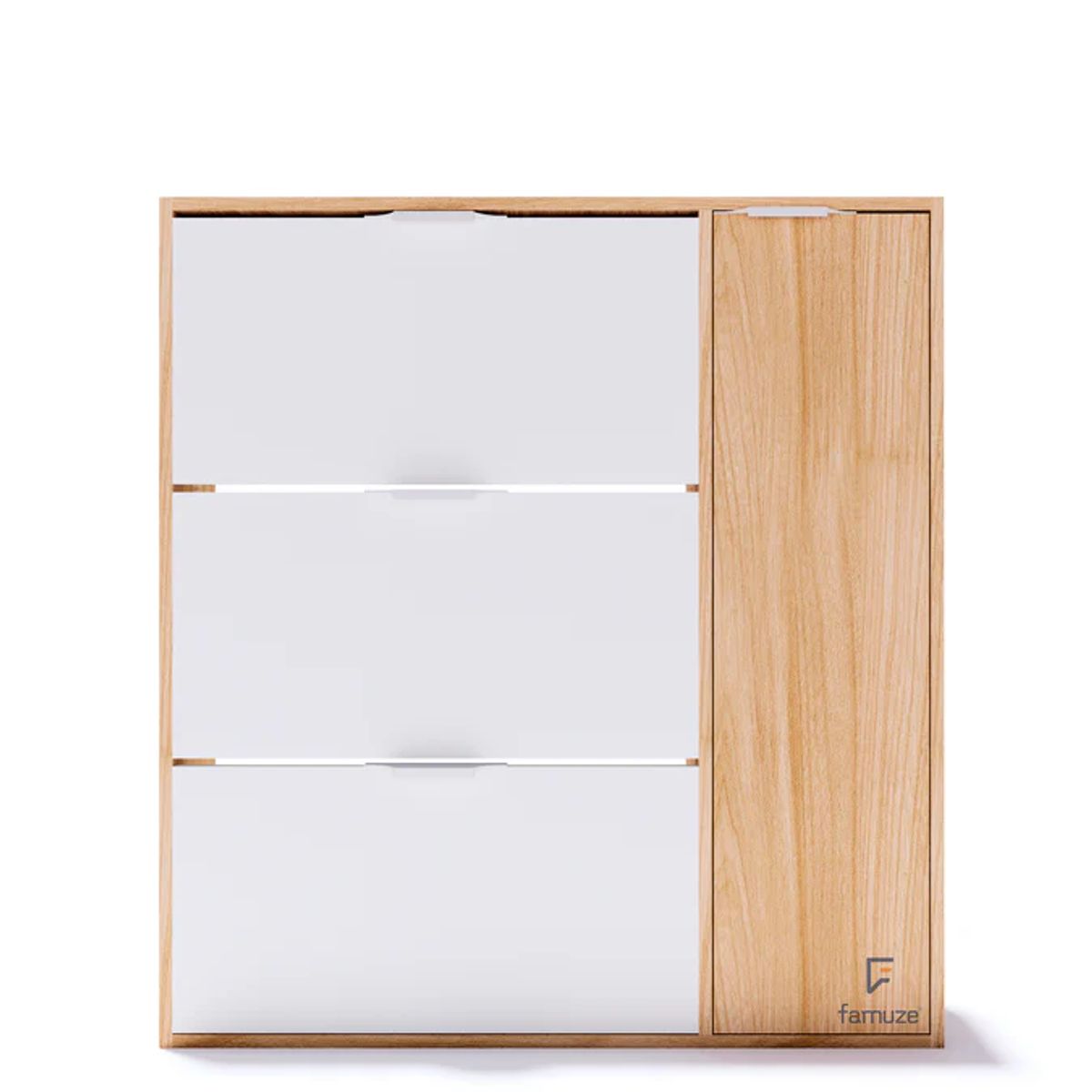 NACIONAL - Zapatera de melamina 34 pares - LINDOR Panela con F/Blanco