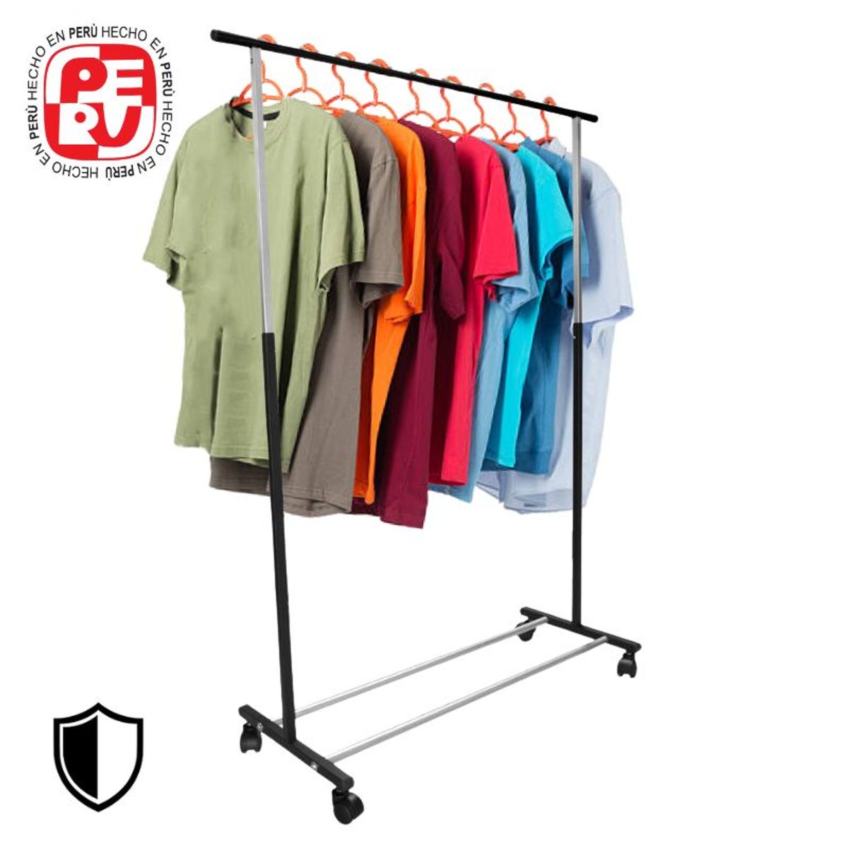 IMSARACKS - Perchero Colgador de Ropa con Ruedas Metal Peruano Reforzado