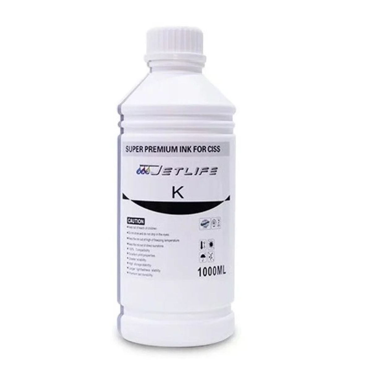 JETLIFE - Tinta  jetlife Super Premium Ink For Ciss 1Lt  negro