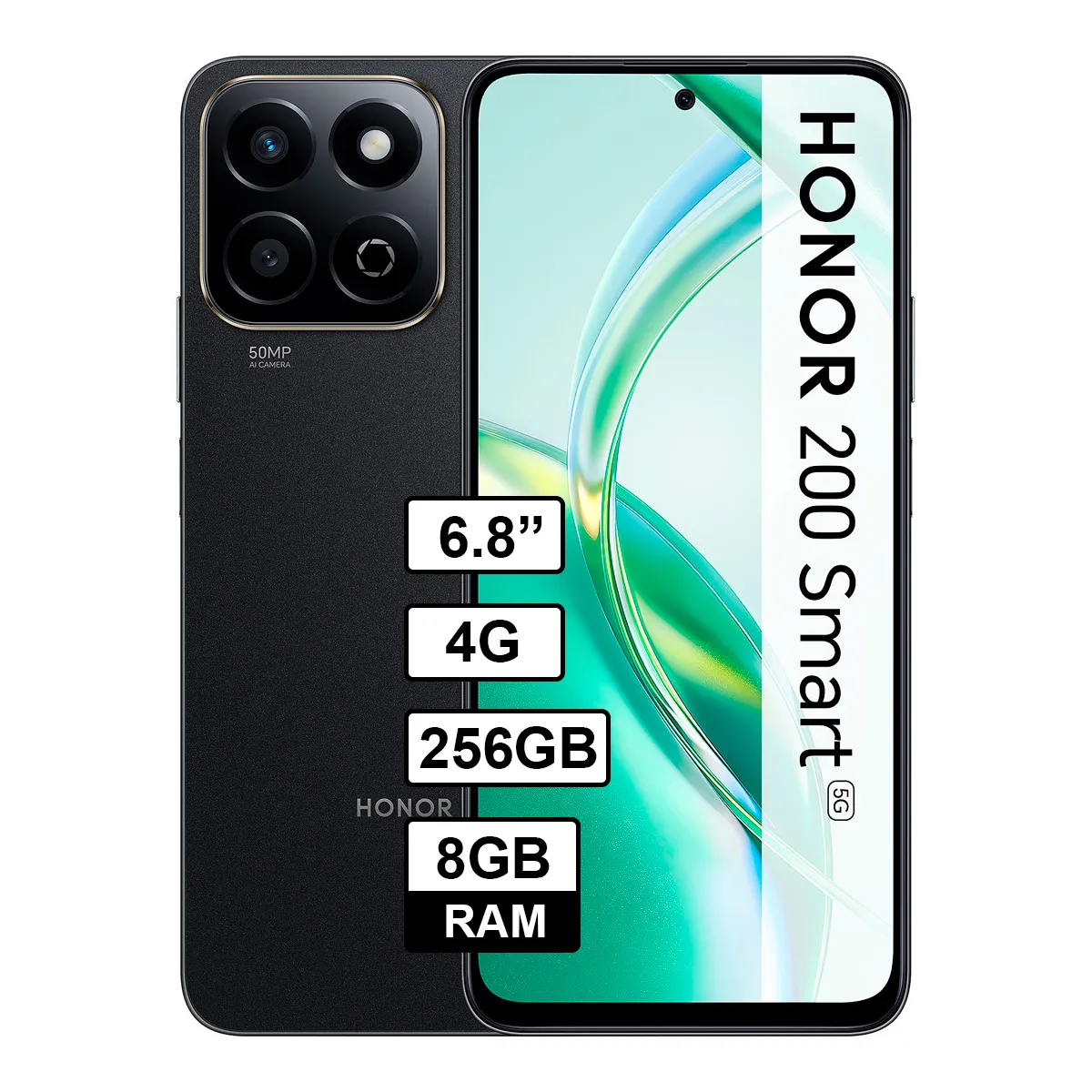 HONOR - Celular Honor 200 smart 8GB - 256GB Color Negro