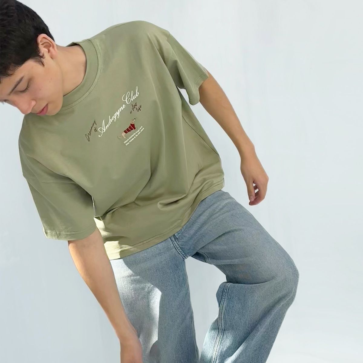 ANDROGYNE - Polo Unisex Verde Olivo