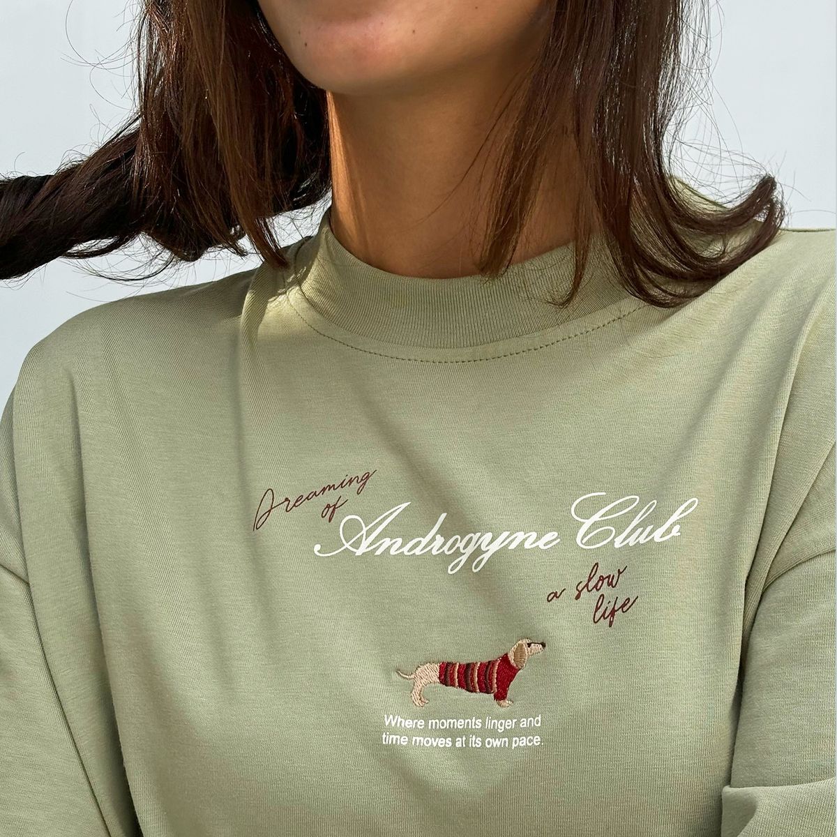 ANDROGYNE - Polo Unisex Verde Olivo