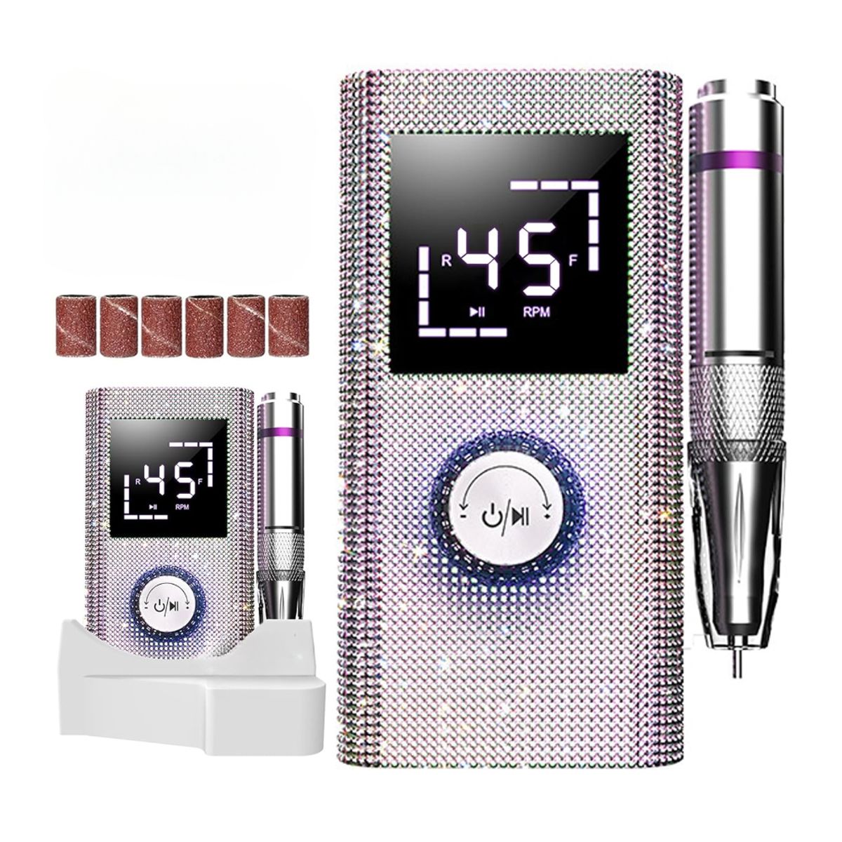 SEISA - Drill Pulidor De Uñas Recargable 45000rpm Manicura