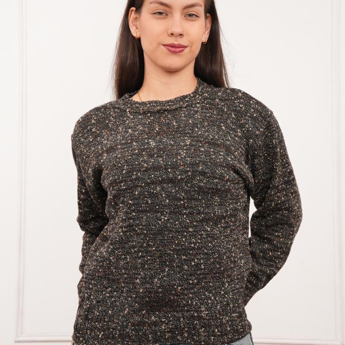 GENERICO - Chompa Mujer Haspeado - Negro