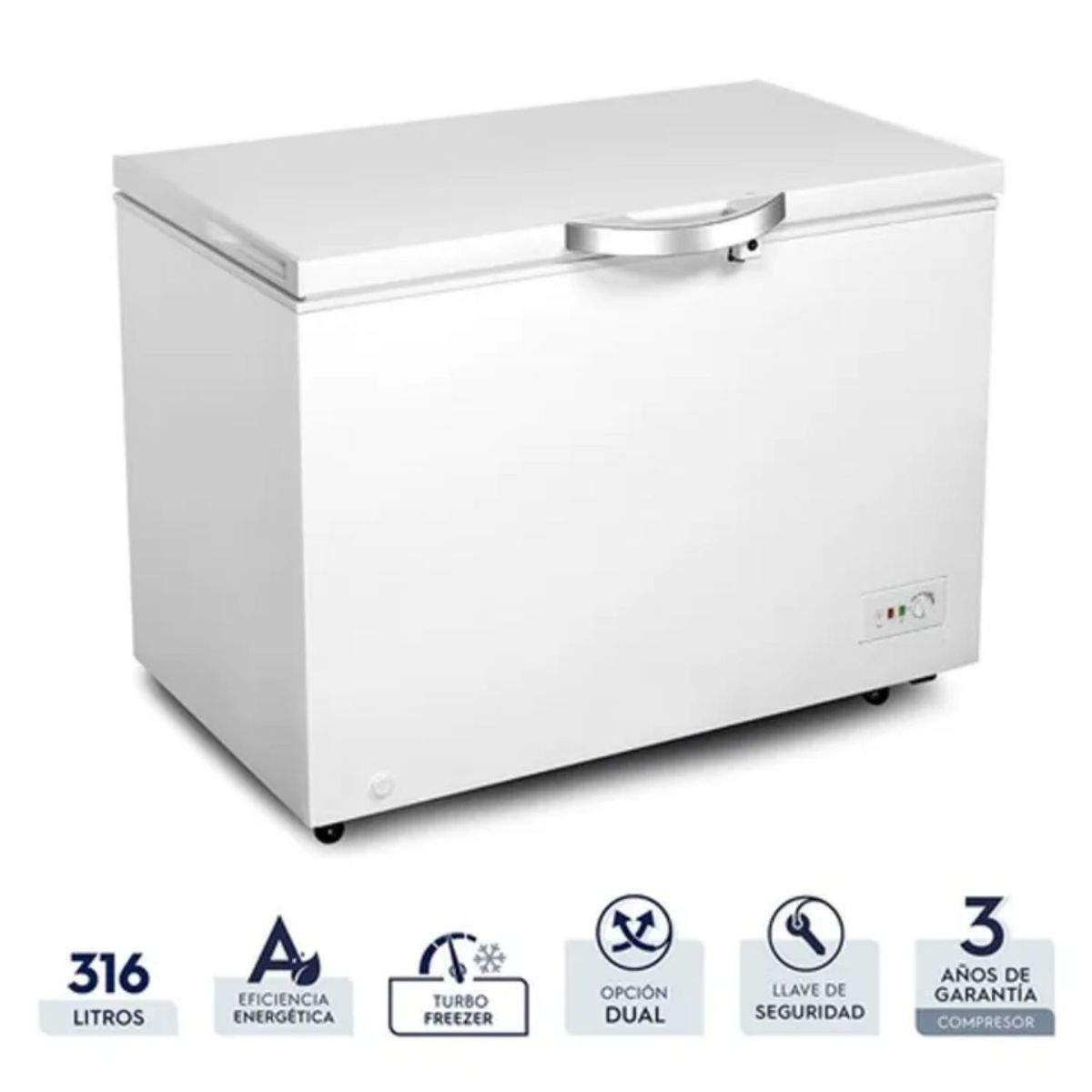 ELECTROLUX - Congelador Horizontal Electrolux 316L Blanco Dual EFCC32C2HQW