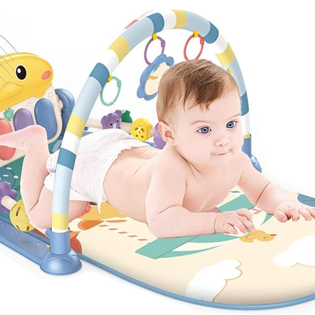 BIBI - GIMNASIO PARA BEBÉ ESTIMULACIÓN MODELO POLLITO AZUL