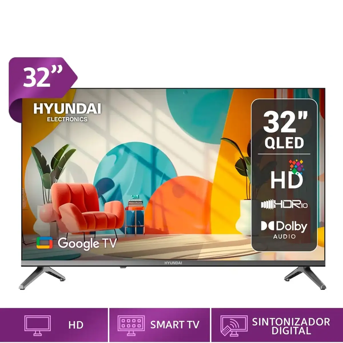 HYUNDAI - TELEVISOR SMART TV HYUNDAI QLED 32 HYLED3259QG