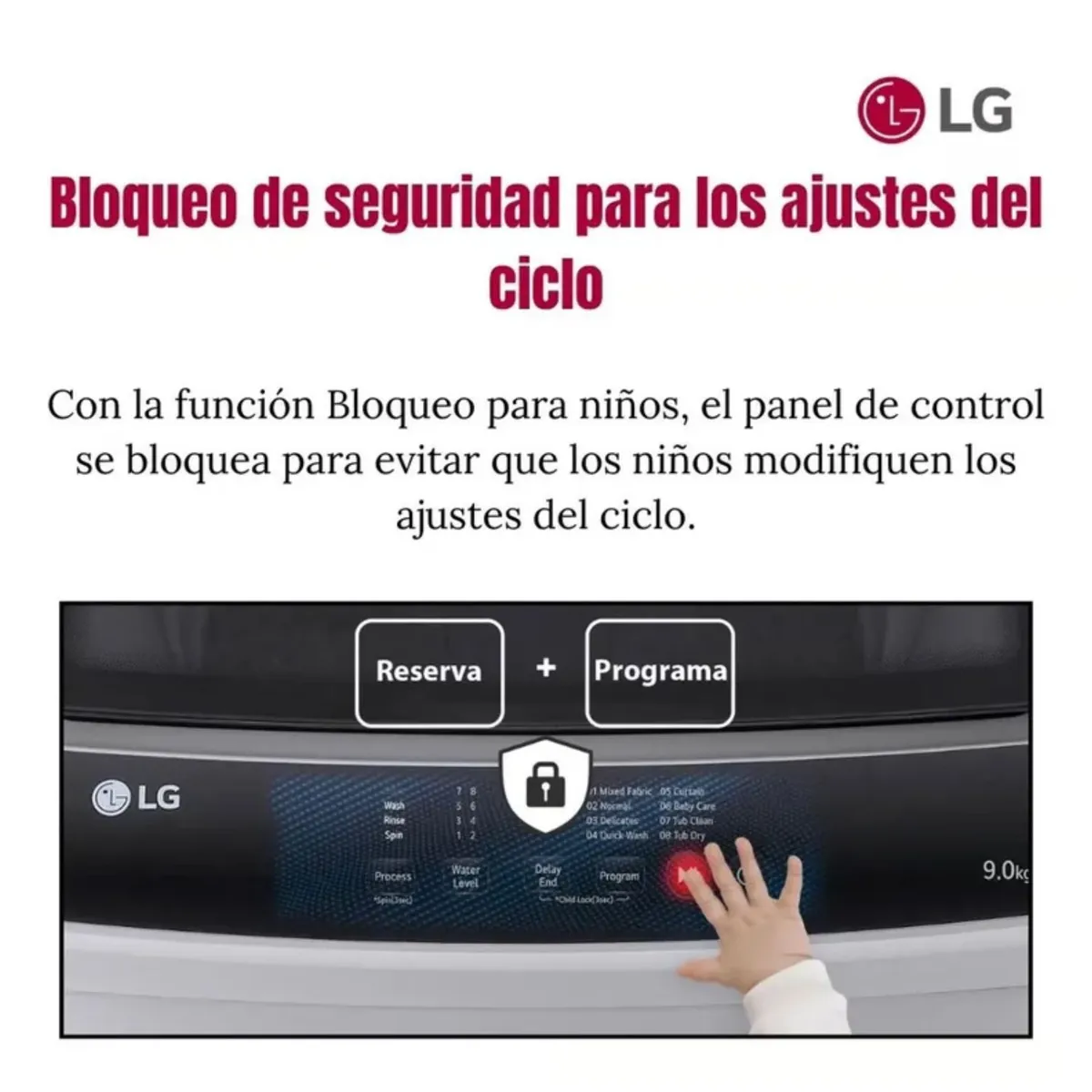 LG - Lavadora LG de lavado Rapido y Carga Superior 9 Kg WT9GL Gris