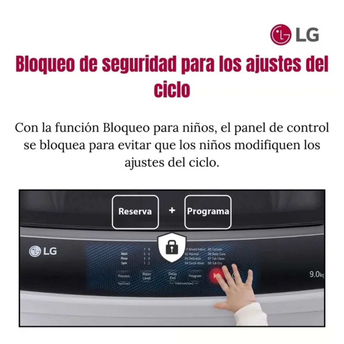 LG - Lavadora LG de lavado Rapido y Carga Superior 9 Kg WT9GL Gris