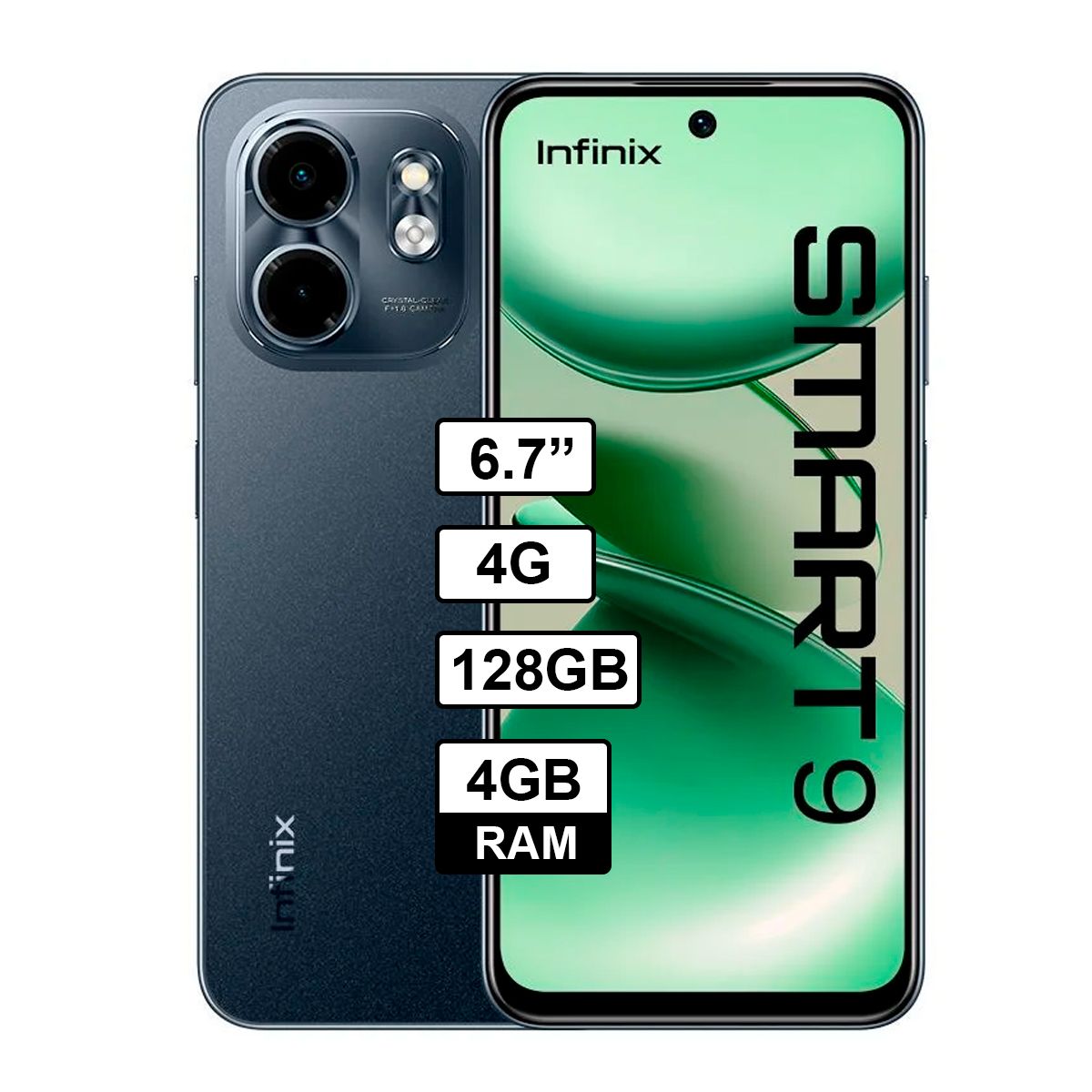 INFINIX - Celular Infinix smart 9 4GB - 128GB Color Negro
