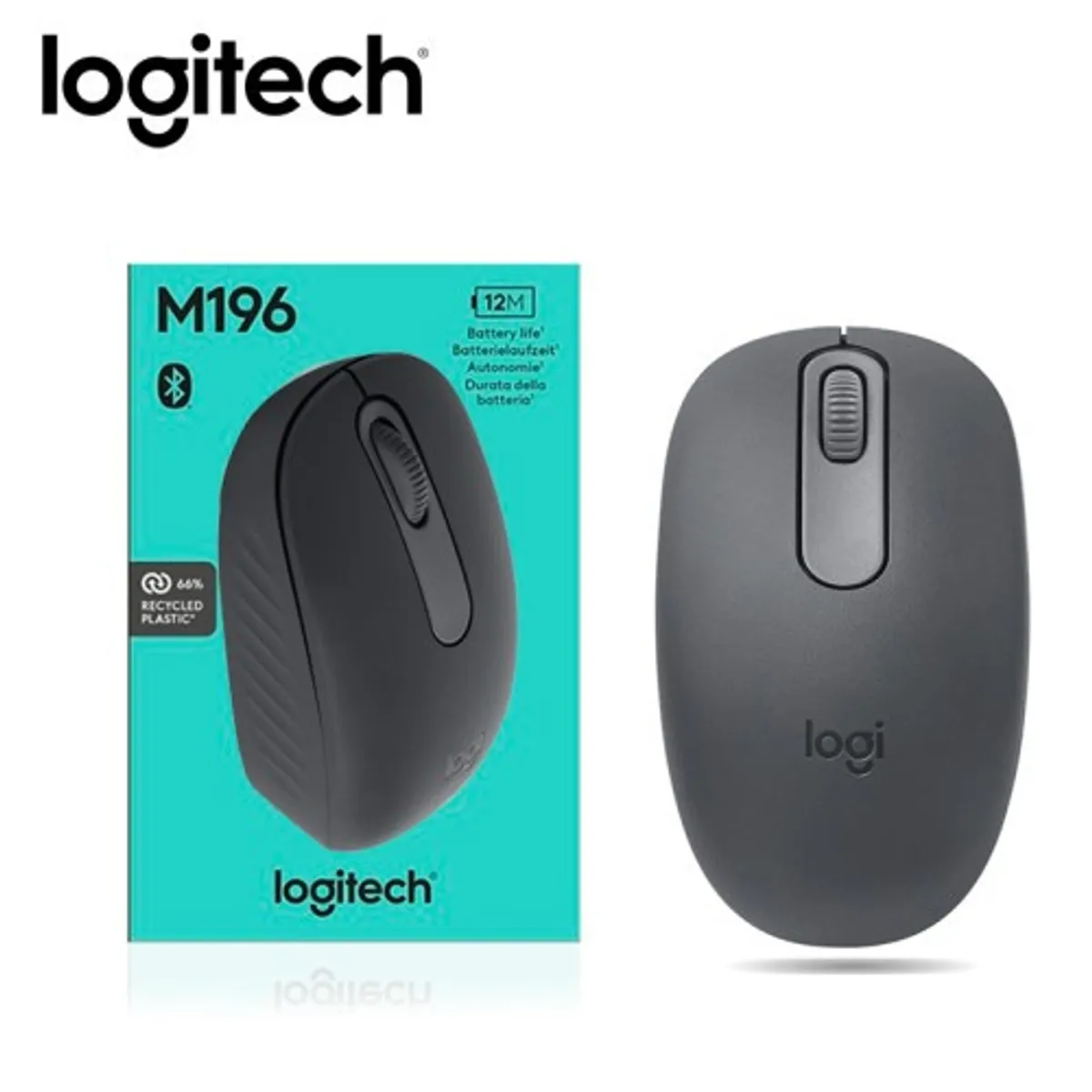 LOGITECH - Mouse Logitech M196 Bluetooth Black- negro