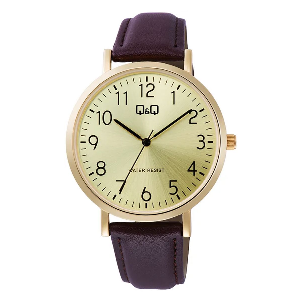 Q&Q - RELOJ HOMBRE CUERO MARRÓN MARCA QQ - MD8