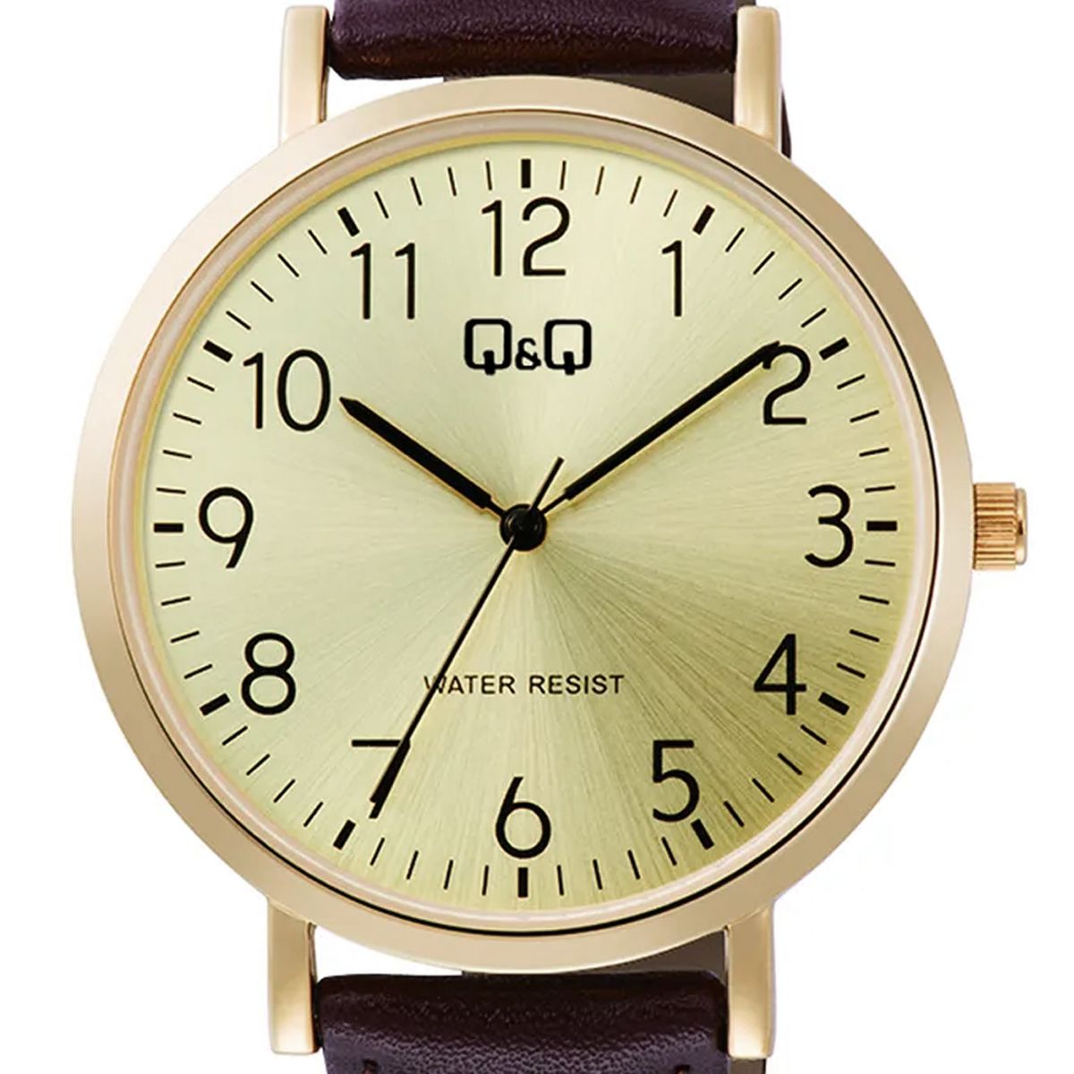 Q&Q - RELOJ HOMBRE CUERO MARRÓN MARCA QQ - MD8