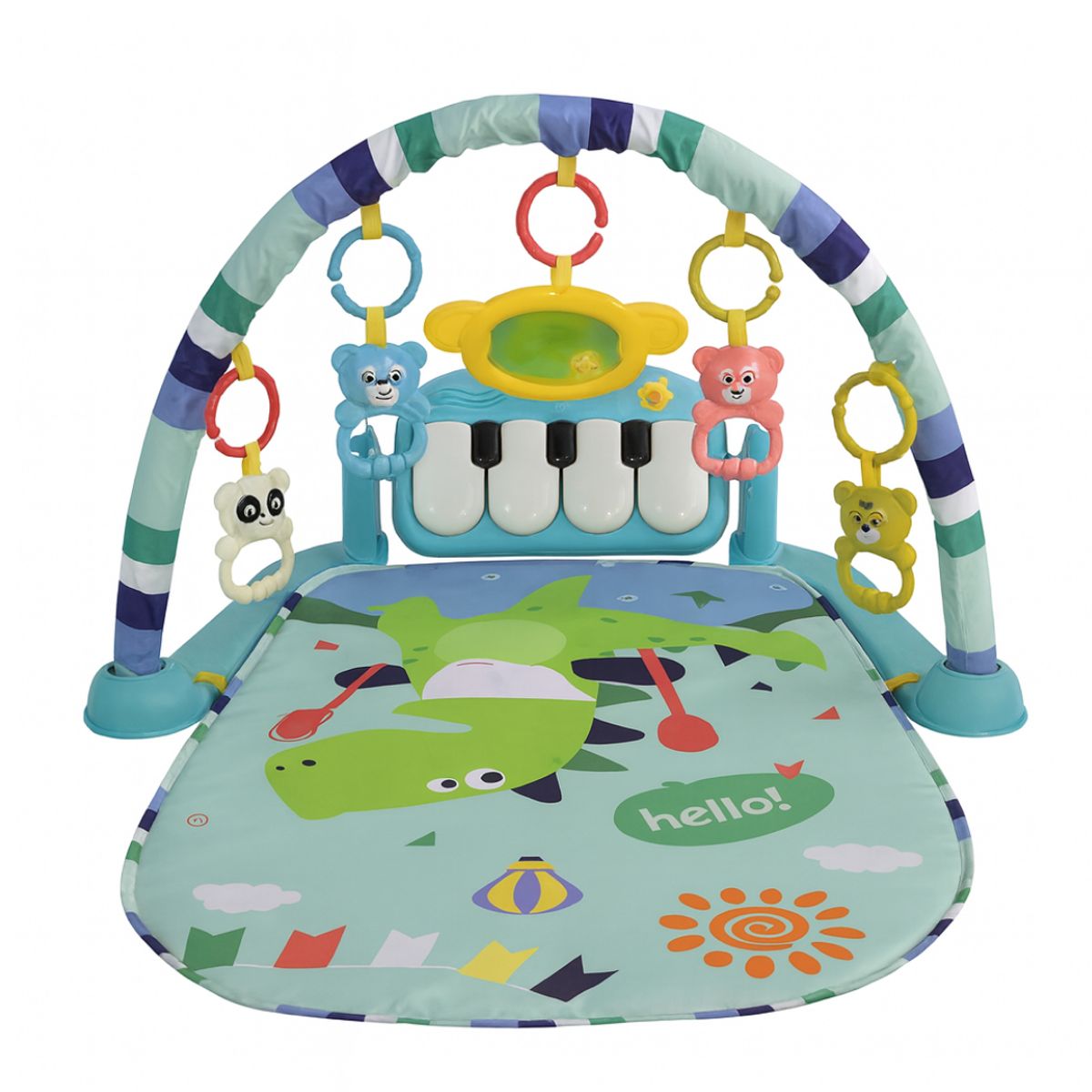 BIBI - GIMNASIO PARA BEBÉ ESTIMULACIÓN CON PIANO 5 EN 1