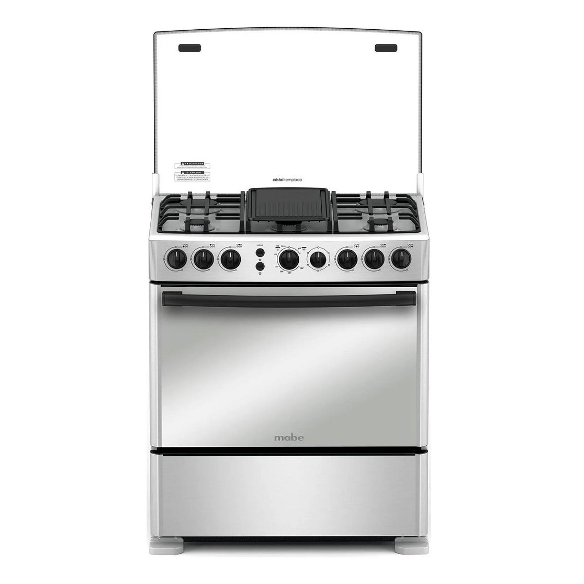 MABE - Cocina Mabe CMP3050FX0 a Gas de Pie 6 Quemadores Silver