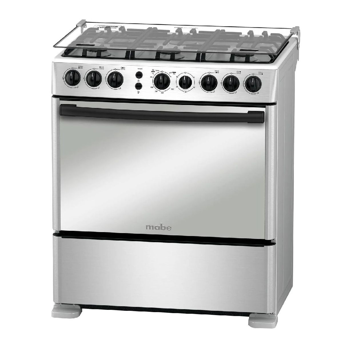 MABE - Cocina Mabe CMP3050FX0 a Gas de Pie 6 Quemadores Silver