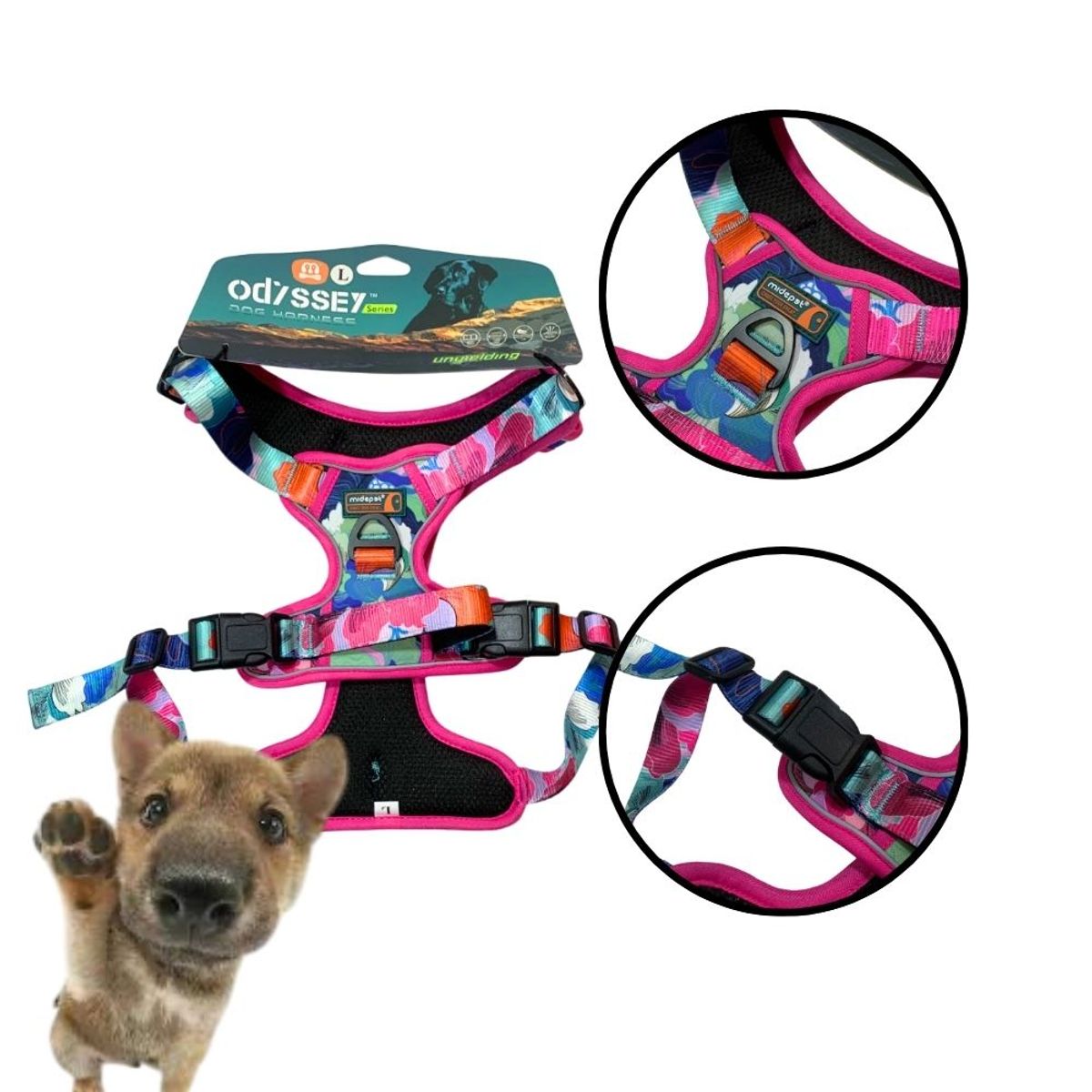 GENERICO - Pechera Para Mascota - Talla L - Fucsia