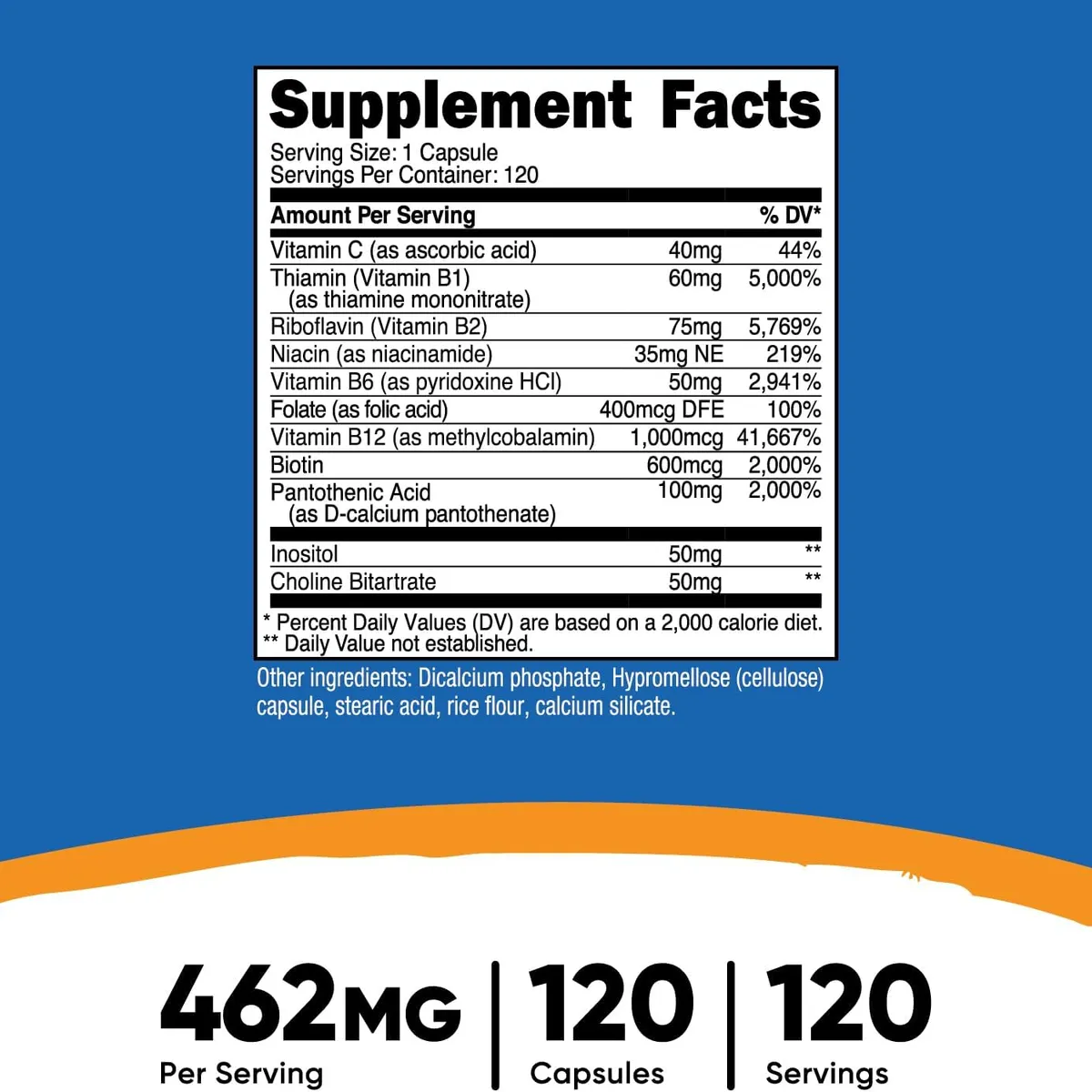 NUTRICOST - Nutricost Vitamin B Complex 120 Cápsulas
