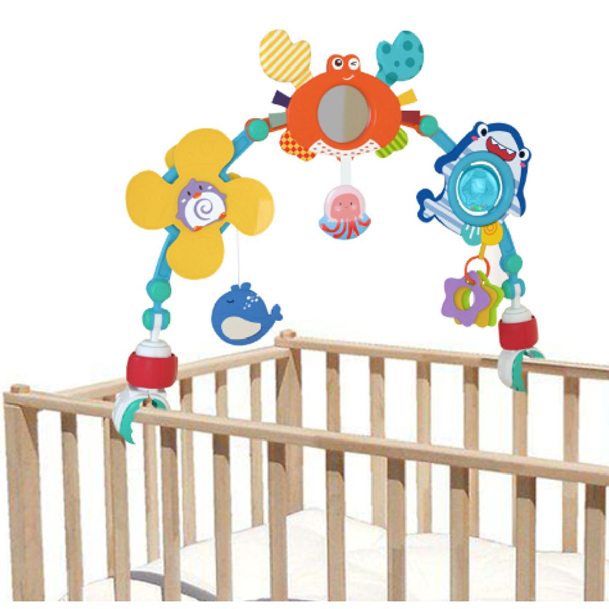 HUANGER - Arco Coche Cuna con Sonajeros Mariposa