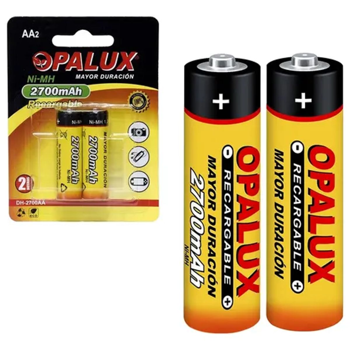 OPALUX - PILAS OPALUX DH-2700AA RECARGABLE AA 12V 2700MA
