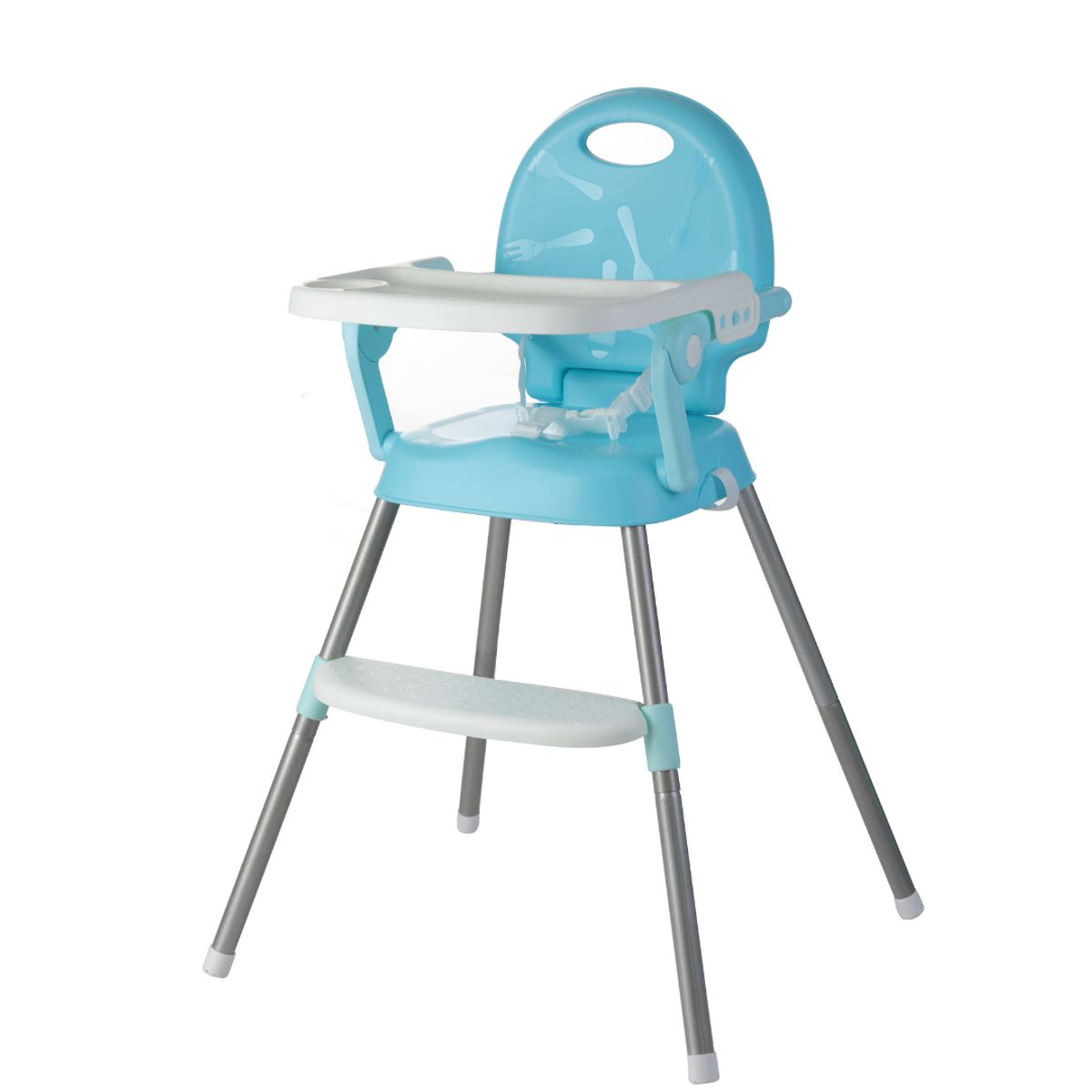 GENERICO - Silla de comer multifuncional para bebes azul  hasta 25 kilos