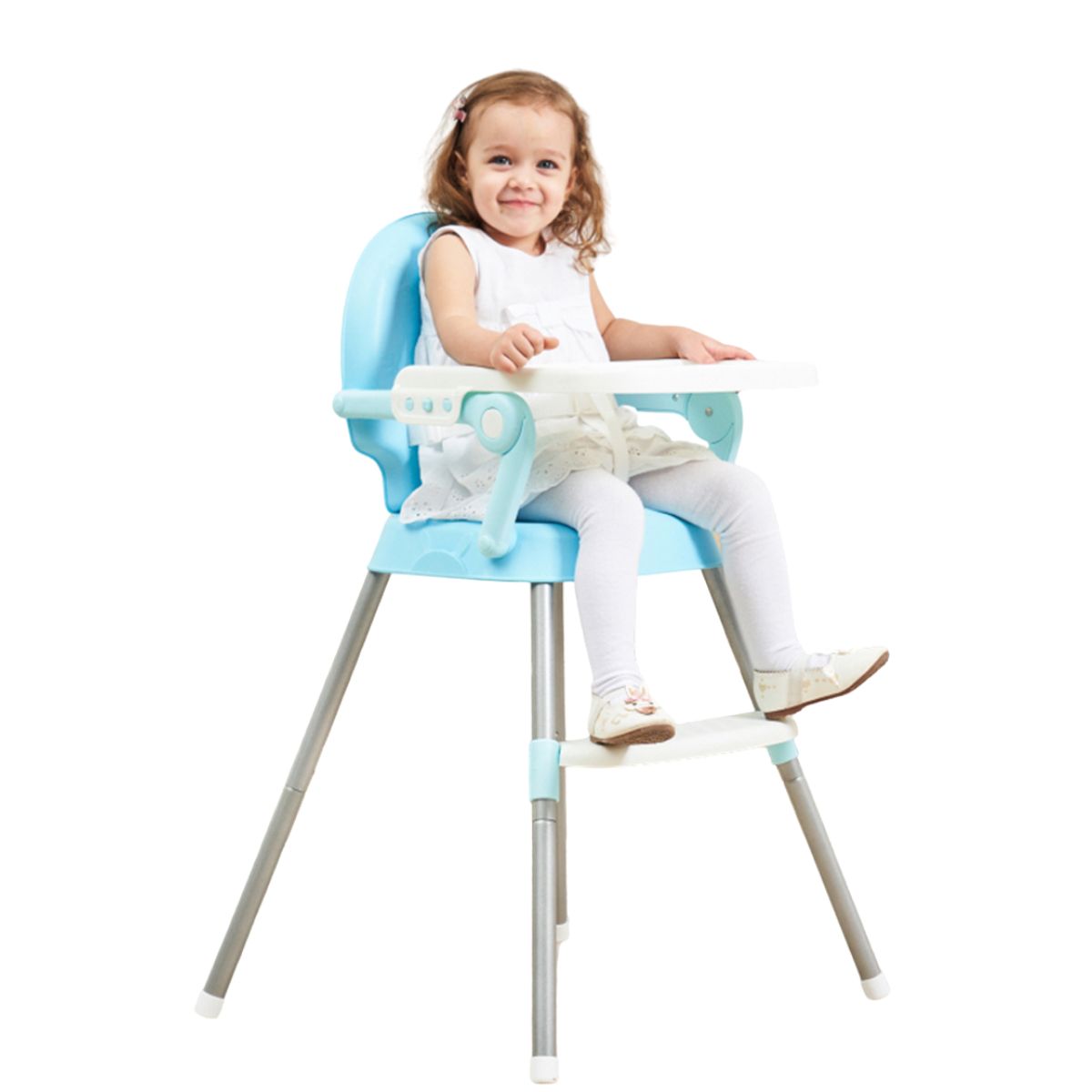 GENERICO - Silla de comer multifuncional para bebes azul  hasta 25 kilos