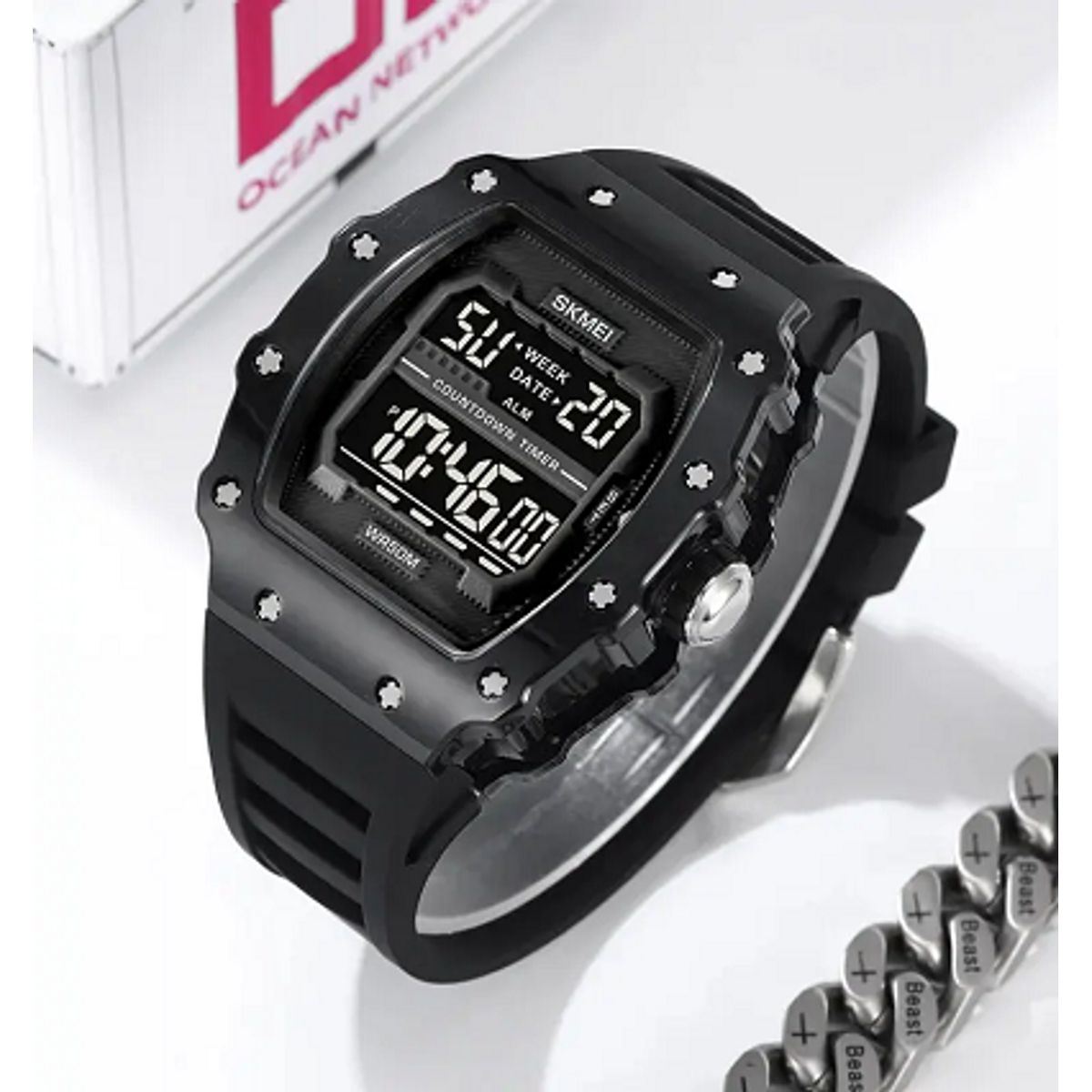 SKMEI - SKMEI 2296 Reloj Deportivo Digital con Alarma y Cronógrafo