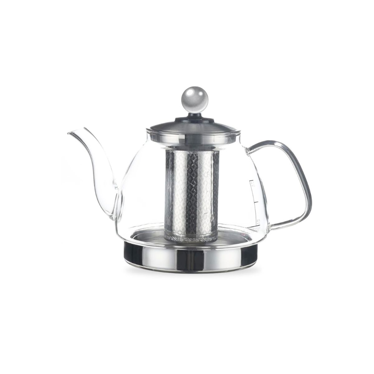 GENERICO - Tetera de vidrio con infusor de acero 1000 ml