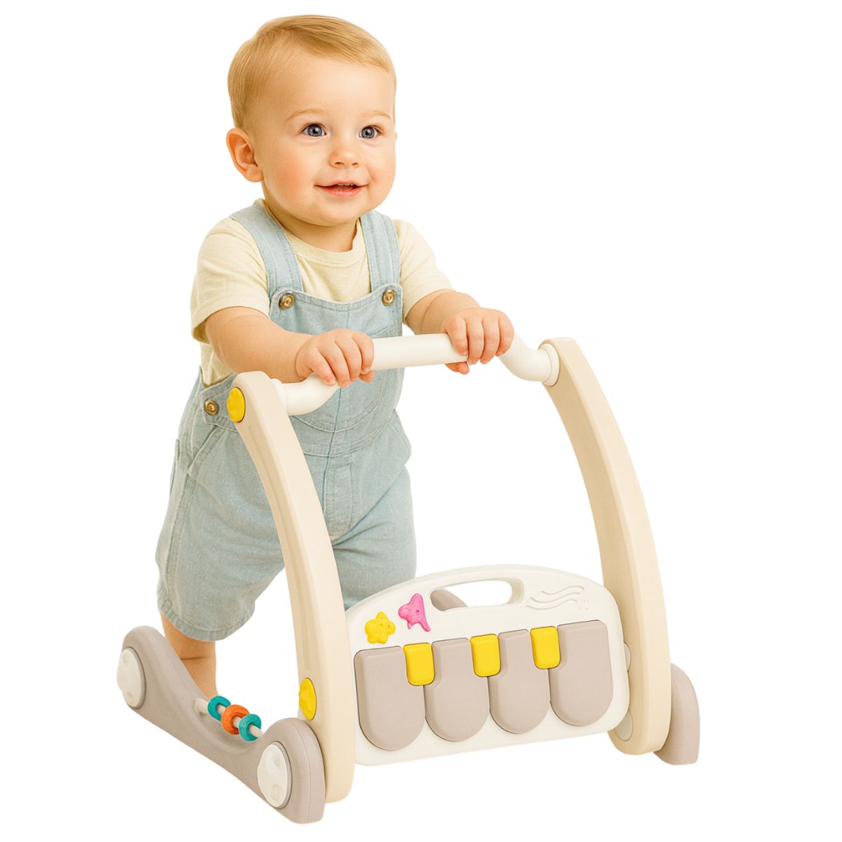 HUANGER - GIMNASIO ANDADOR CAMINADOR PARA BEBE 2 En 1 PLOMO