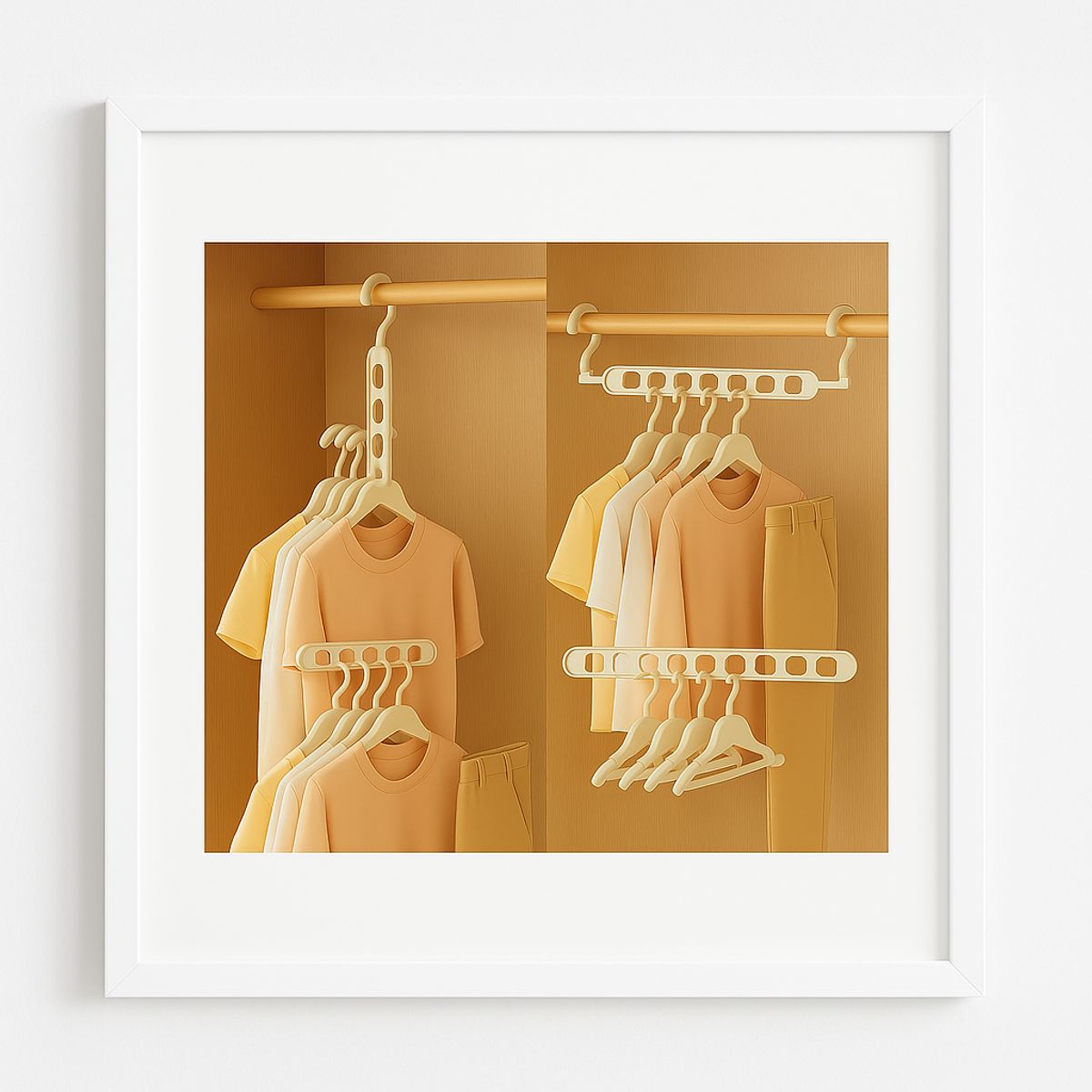 ORANGE - PACK X2 ORGANIZADOR CASCADA EN PVC AHORRA ESPACIO PARA ROPA