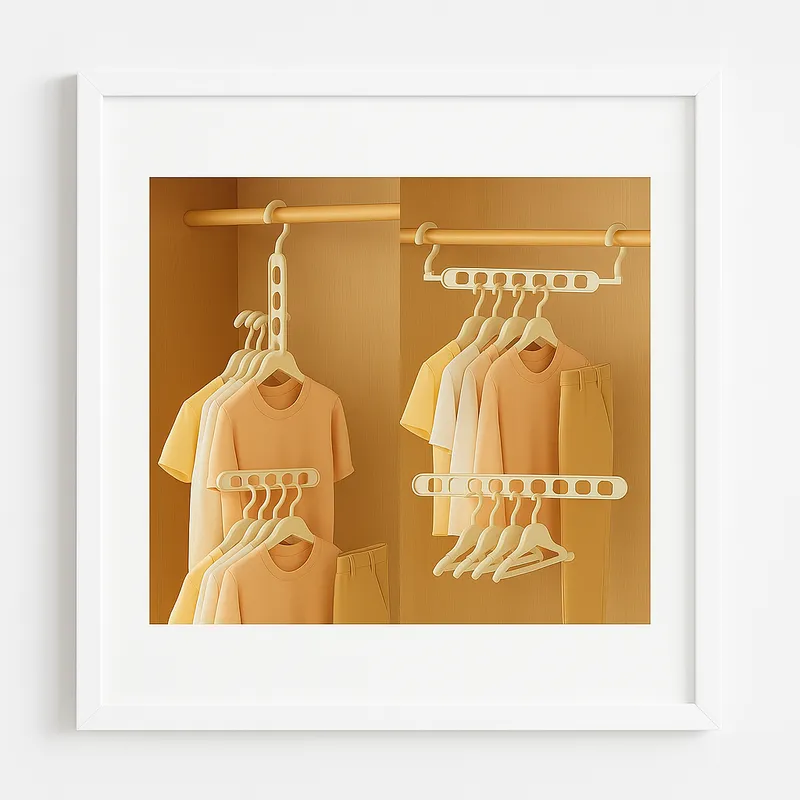 ORANGE - PACK X2 ORGANIZADOR CASCADA EN PVC AHORRA ESPACIO PARA ROPA