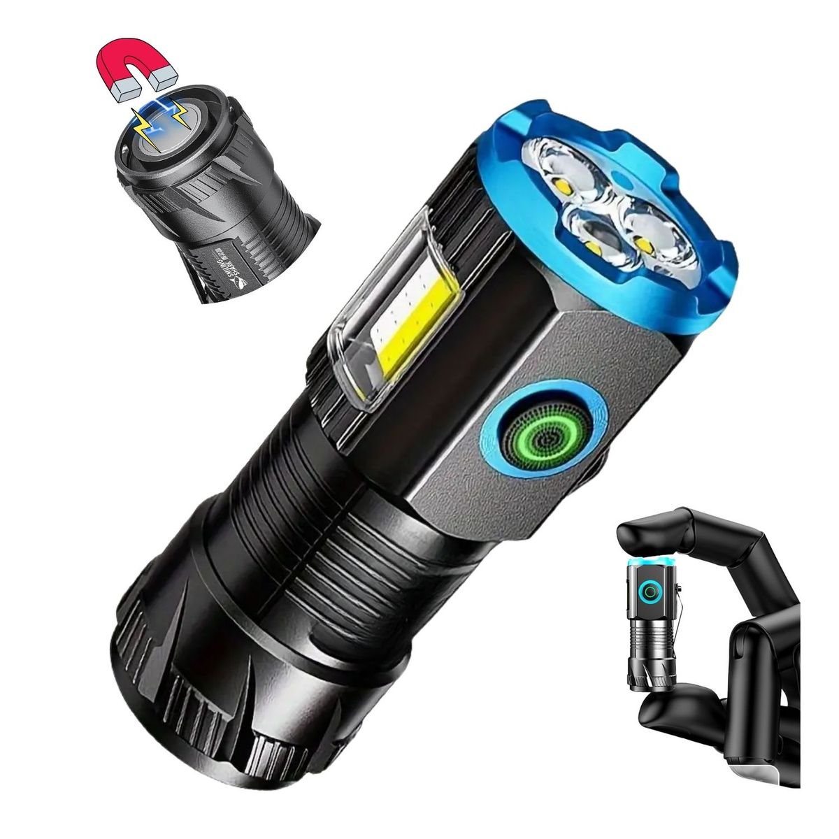 OEM - Linterna led recargable impermeable Imantado