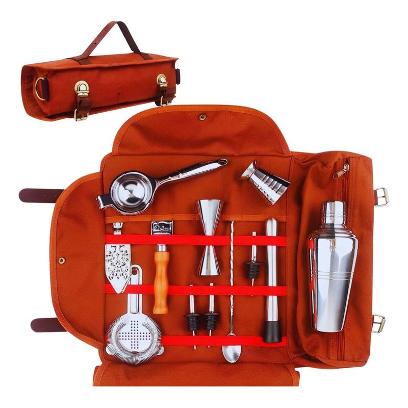 U BUY - Set Profesional Coctelería Bartender Utensilios Bar + Bolso