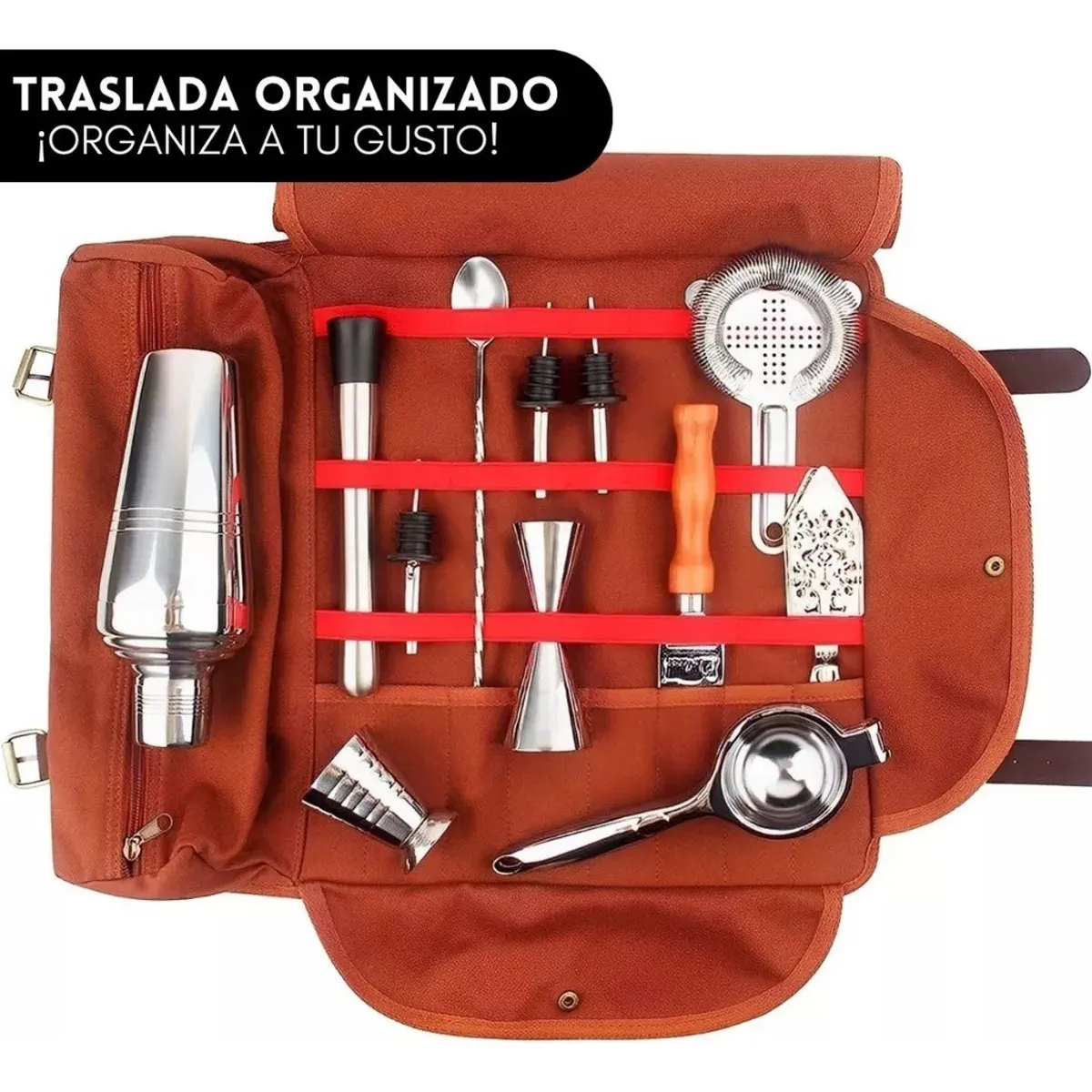 U BUY - Set Profesional Coctelería Bartender Utensilios Bar + Bolso
