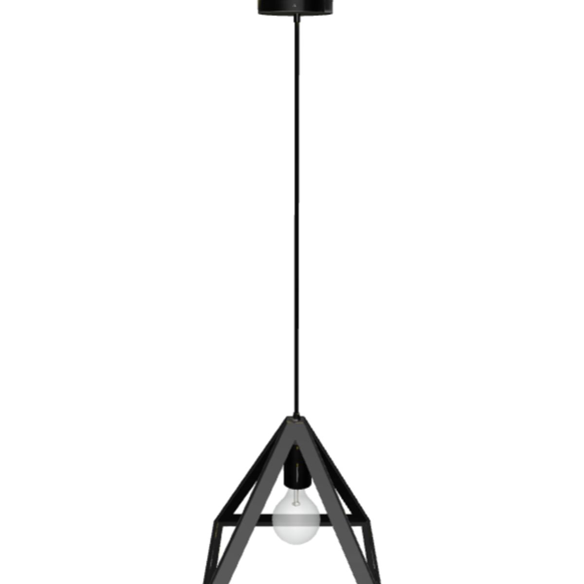 GENERICO - Lámpara Colgante Campana Black Led