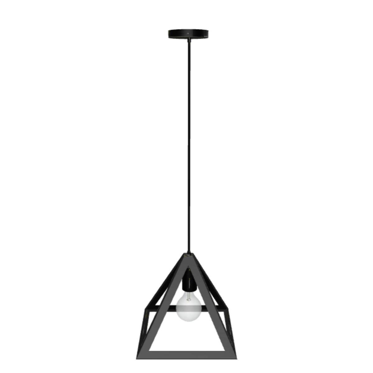 GENERICO - Lámpara Colgante Campana Black Led