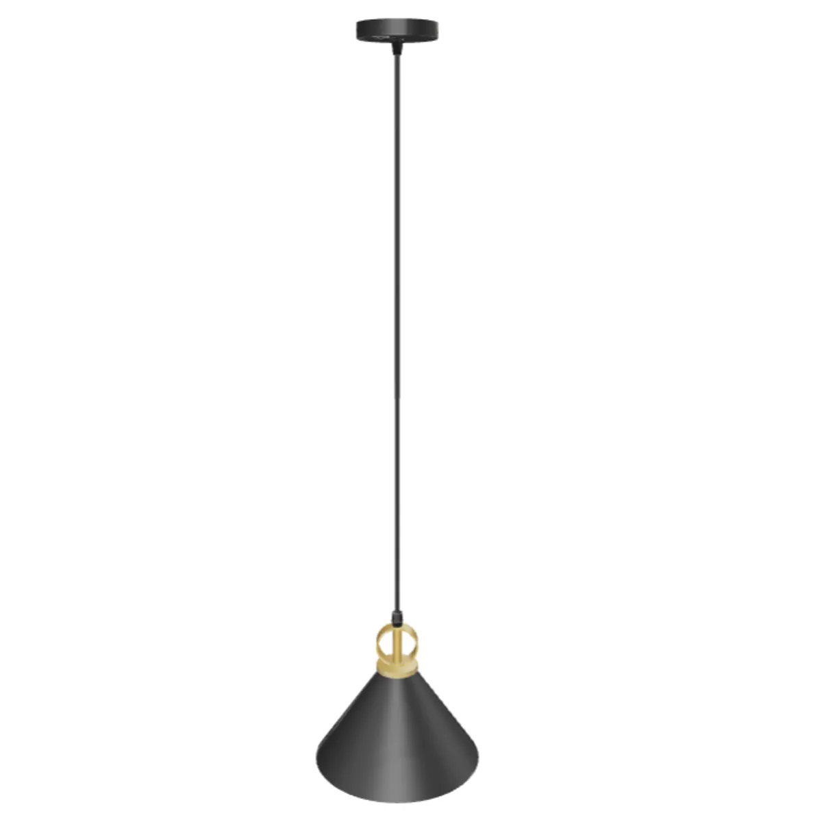 GENERICO - Lámpara Colgante Campana Black Led