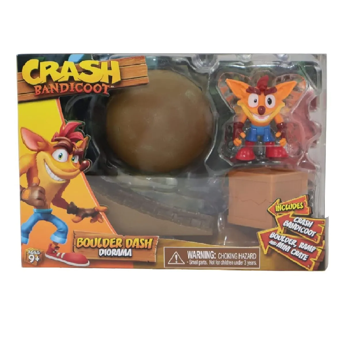 CRASH BANDICOOT - Crash Bandicoot Diorama de tablero de roca de 2.5 pulgadas