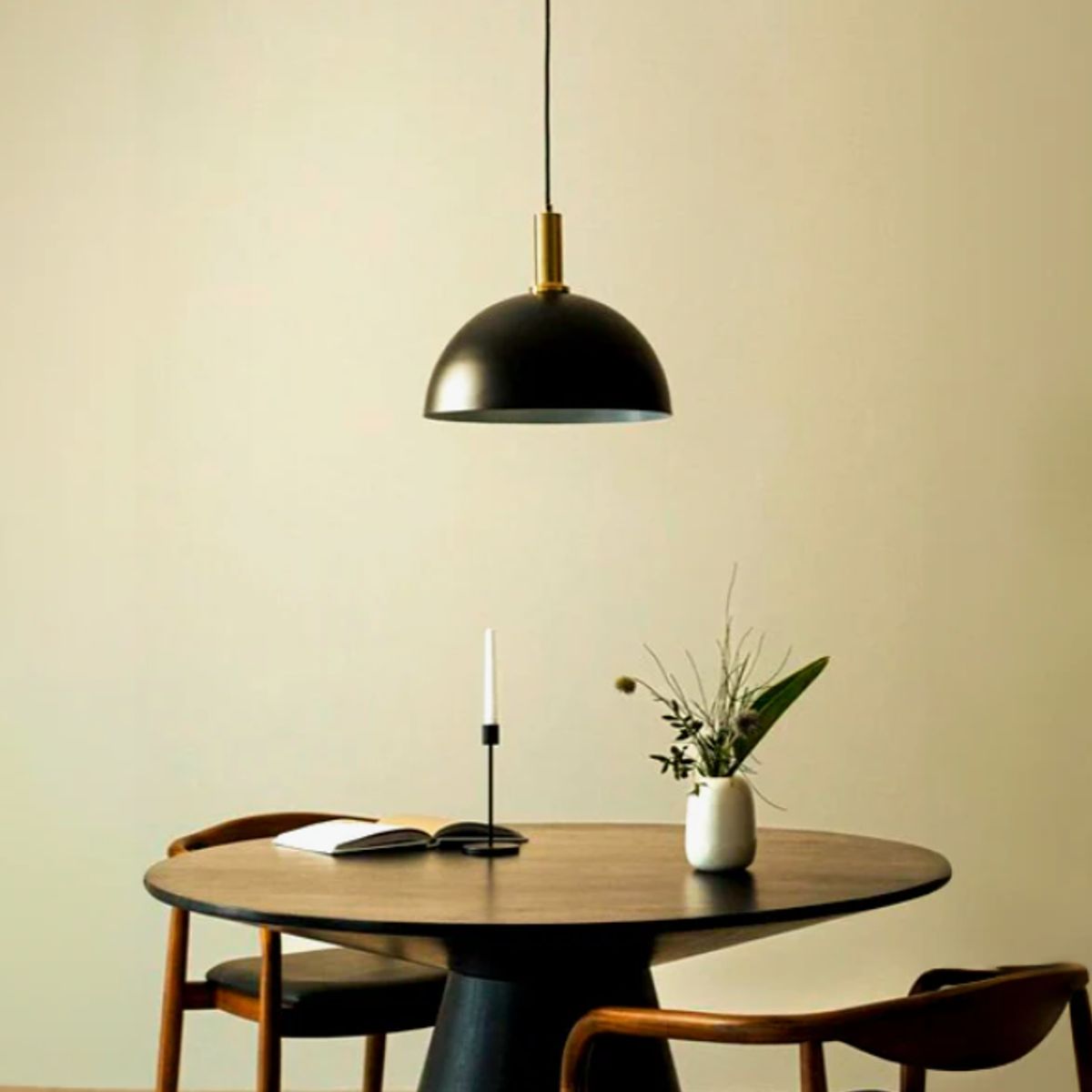 GENERICO - Lámpara Colgante Campana Black Led