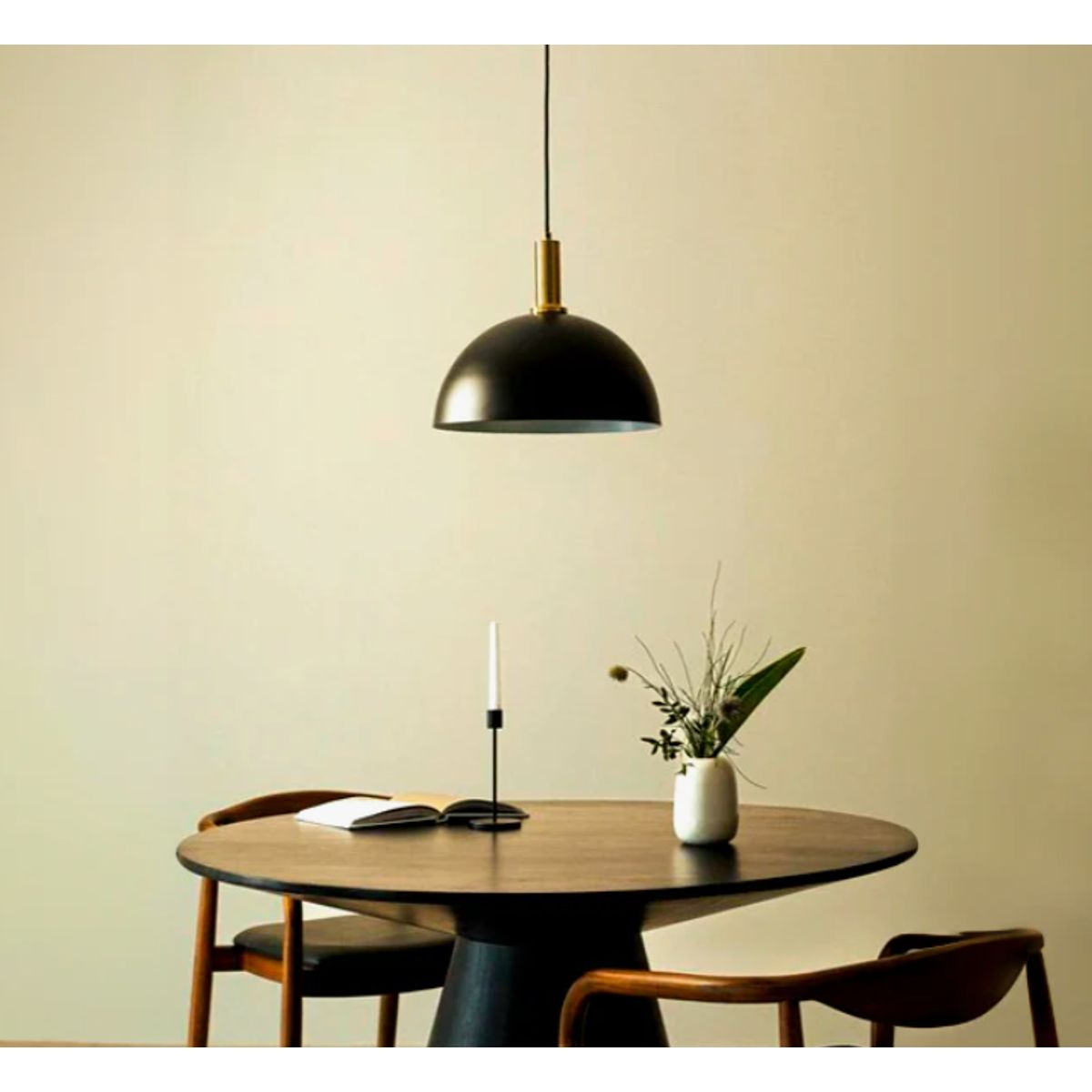 GENERICO - Lámpara Colgante Campana Black Led