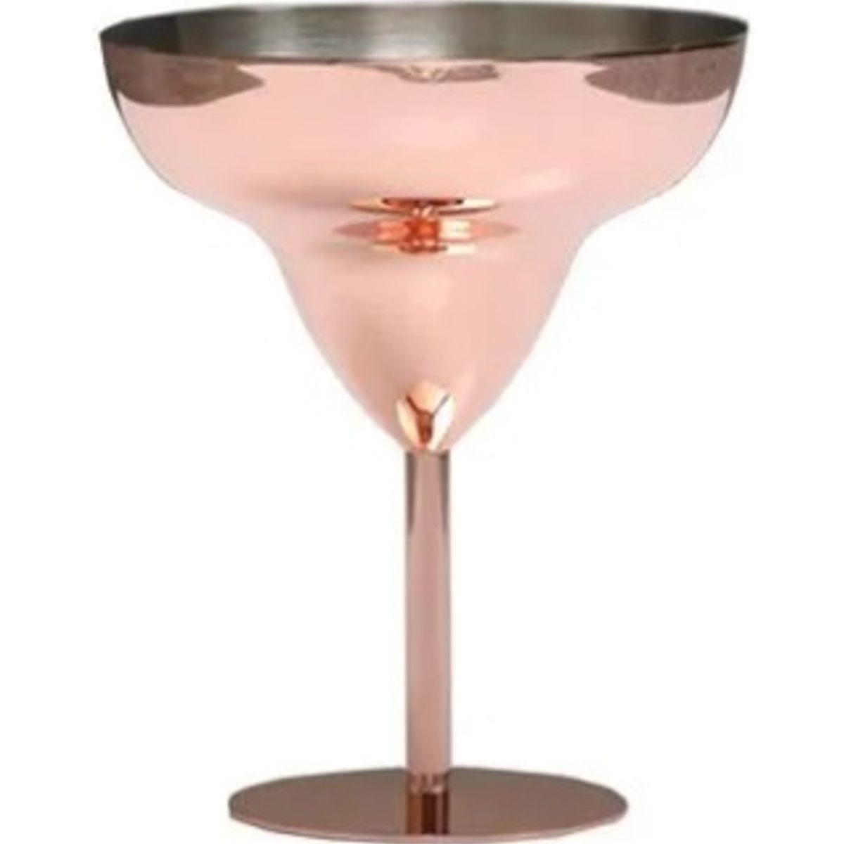 GENERICO - Copa Acero Inoxidable Metal de vino cobreado 300mL no dorada