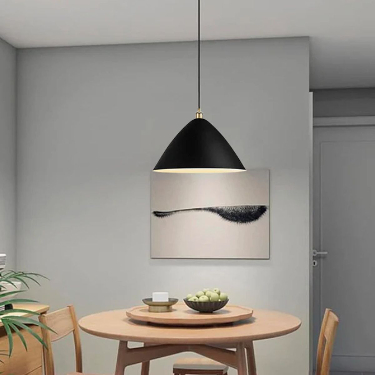 GENERICO - Lámpara Colgante Campana Black Led